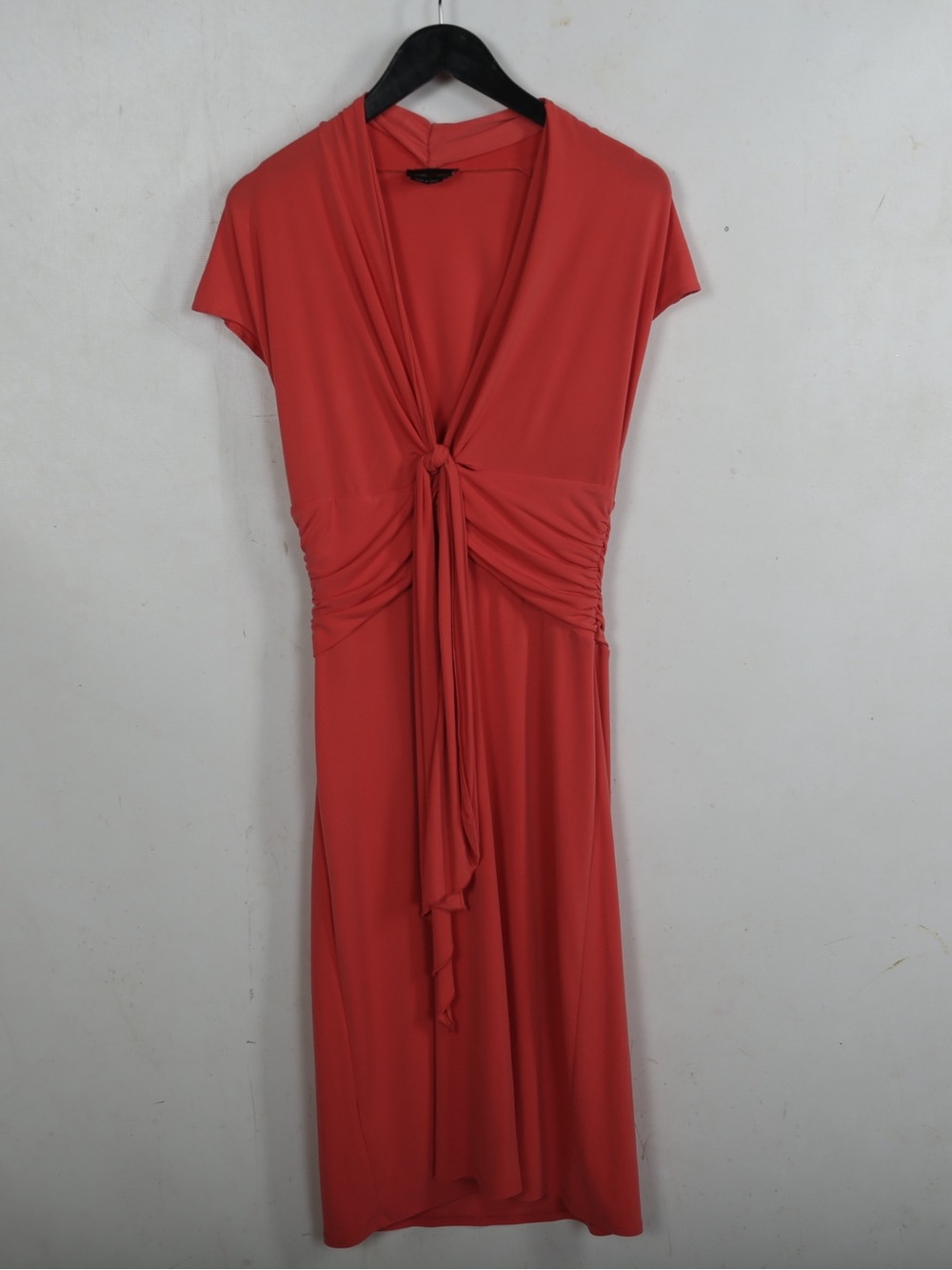 Max & Cleo Coral Knot-Tie Midi Dress
